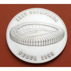 ANDORRA 20 DINERS 1988 ESTADIO OLIMPIADA DE SEUL1988 KM.43 MONEDA DE PLATA SC @PATINA@ SILVER 20 Dinners