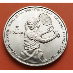 NIUE 50 DOLLAR 1989 OLYMPIC BARCELONA ROWING SILVER KM*27 PROOF