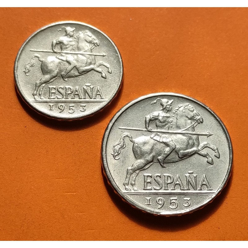 ..ESPAÑA 5 CENTIMOS 1953 FRANCO MBC ALUMINIO RARA 5 Numismatica Bilbao ..ESPAÑA 5 CENTIMOS 1953 FRANCO MBC ALUMINIO RARA 5 Numismatica Bilbao