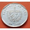 CARIBE 1 PESO 1994 JOSE MARTI y ESCUDO NACIONAL KM.347 MONEDA DE LATON EBC Caribe