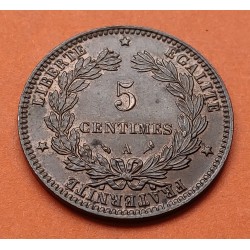 @PRECIOSA@ FRANCIA 5 CENTIMOS 1897 A Ceca PARIS CERES KM.821.1 MONEDA DE BRONCE SC- France 5 Centimes 25 mm