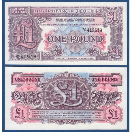 INGLATERRA 1 LIBRA 1948 BRITISH ARMED FORCES 2th Serie Pick M22 BILLETE SC UK 1 POUND UNC BANKNOTE