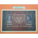 @Tamaño XXXL@ POLONIA 5000 ZLOTY 1920 REY JADWIGA Pick 31 BILLETE EBC @DOBLEZ MARCA DE CLIP@ Zlotych PVP NUEVO 180€