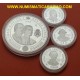 4 monedas x ESPAÑA CASA DE BORBON 3 monedas de 2000 PESETAS + 10000 PESETAS 1998 BORBONES Serie 2ª FNMT SI CÁPSULAS
