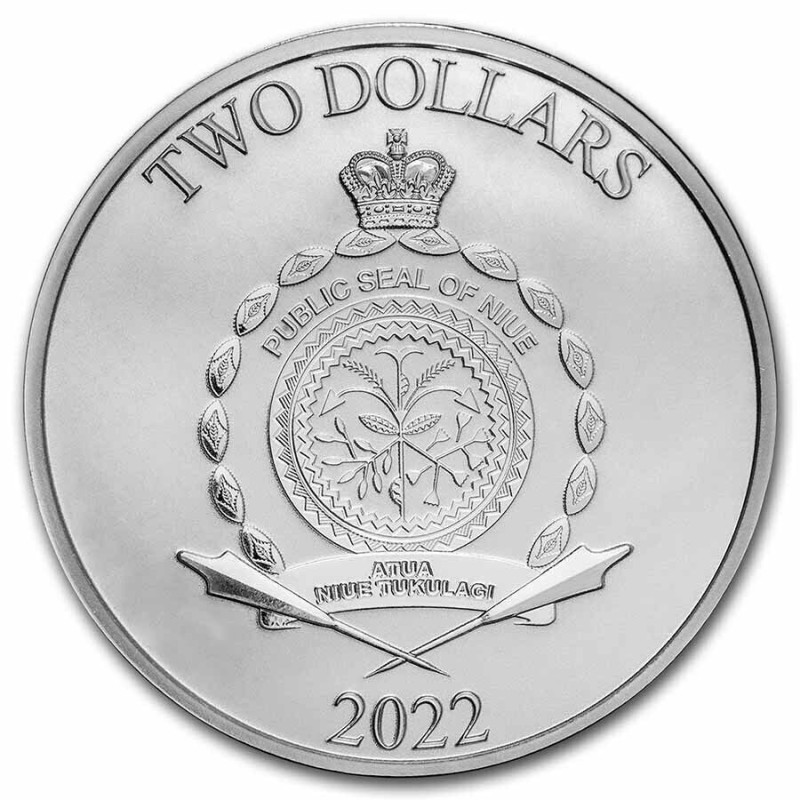 . 1 coin x STAR WARS NIUE 2 DOLARES 2022 ROBOT IG-11 MONEDA DE PLATA SC cápsula ONZA OZ 25.000 ONZA