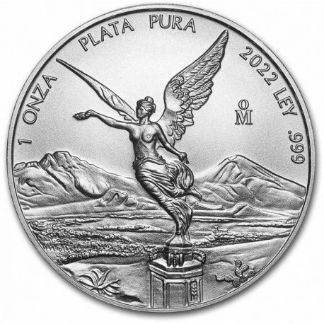 . 1 coin x MEXICO 1 ONZA 2022 ANGEL LIBERTAD MONEDA DE PLATA PURA 999 SC Mejico silver coin OZ OUNCE