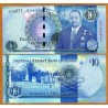 TONGA 10 PAANGA 2015 REY TUPOU VI y CONDECORACION Pick 46 BILLETE SC 10 Pa'anga UNC BANKNOTE
