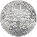 AUSTRIA 100 SCHILLINGS 1993 KAISER LEOPOLD I KM.3009 MONEDA DE PLATA PROOF ESTUCHE Osterreich silver