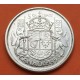 CANADA 50 CENTAVOS 1958 REINA ISABEL II y ESCUDO KM.53 MONEDA DE PLATA MBC++ Silver Half Dollar 50 Cents