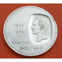 VENEZUELA 10 BOLIVARES 1973 SIMON BOLIVAR PLATA SC SILVER