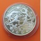 SAN MARINO 10 EUROS 2003 JUEGOS OLIMPICOS AÑO 2004 y CASTILLOS KM 454 MONEDA DE PLATA PROOF FUTBOL