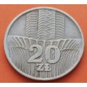 POLONIA 20 ZLOTY 1973 MW RASCACIELOS y CASCADA Pick 67 MONEDA DE NICKEL MBC Poland 20 Zlotych