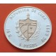 CUBA 5 PESOS 1989 JUEGOS OLIMPICOS BARCELONA 1992 BOXEO KM.224 MONEDA DE PLATA PROOF 1/2 ONZA OZ Caribe silver coin