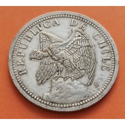 .CHILE 5 PESOS 1927 CONDOR PLATA EBC KM*173 Silver Coin