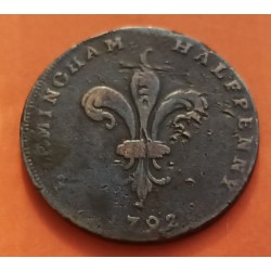 INGLATERRA HALF PENNY 1792 GENERAL ELLIOT COPPER TOKEN