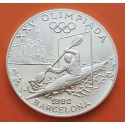 ANDORRA 20 DINERS 1989 PIRAGUISMO OLIMPIADA BARCELONA 1992 KM.57 MONEDA DE PLATA PROOF