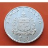 WESTERN SAMOA 10 DOLARES 1991 OLIMPIADA DE BARCELONA 1992 JABALINA KM.85 MONEDA DE PLATA PROOF Samoa i Sisifo 10 Tala