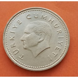 TURQUIA 2500 LIRAS 1992 PRESIDENTE KEMAL ATATURK Y ESCUDO KM.1015 MONEDA LATON EBC Turkey Lirasi