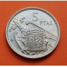 ESPAÑA 5 PESETAS 1957 * 69 ESTADO ESPAÑOL FRANCISCO FRANCO SI PLUS / ULTRA KM.786 MONEDA DE NICKEL SC Spain