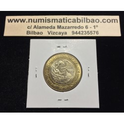 MEXICO 10 PESOS 1997 CALENDARIO AZTECA KM.616 MONEDA BIMETALICA SC Mejico