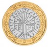 FRANCIA 1 EURO 2000 ARBOL y CARACTERES MONEDA BIMETALICA SC France coin 2º AÑO DE EMISIÓN