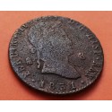 ESPAÑA Rey FERNANDO VII 8 MARAVEDIES 1831 Ceca de SEGOVIA KM.486.1 MONEDA DE COBRE ACUÑACIÓN POROSA Spain 8 Maravedis 1831