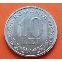 RUMANIA 10 LEI 1993 ESCUDO Y VALOR KM.116. MONEDA DE NICKEL SC- Romania