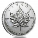 CANADA 5 DOLARES 2009 HOJA DE ARCE MONEDA DE PLATA PURA 9999 $5 DOLLARS SILVER COIN MAPLE LEAF 1 ONZA