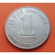 NICARAGUA 1 CORDOBA 1984 SANDINO LIDER REVOLUCIONARIO KM.43A MONEDA DE ACERO EBC/SC-