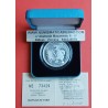 FRANCIA 100 FRANCOS 1989 HOCKEY SOBRE HIELO OLIMPIADA DE ALBERTVILLE 1992 KM.993 MONEDA DE PLATA PROOF ESTUCHE y CERTIFICADO