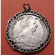 @COLGANTE DE PLATA + MONEDA@ AUSTRIA THALER M. TERESA 1780@ REPLICA OFICIAL MBC-