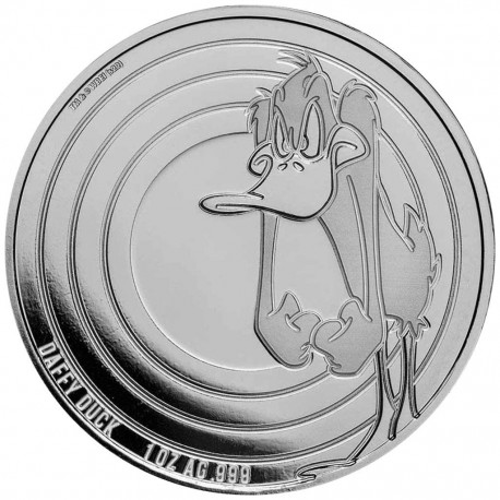 . 1 coin x SAMOA 5 DOLARES 2022 EL PATO LUCAS Dibujos LOONEY TUNES 2ª MONEDA DE PLATA OZ cápsula ONZA Duffy Duck