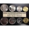 .ESPAÑA SERIE 1975 * 80 SC 1 PESETA + 5 PESETAS + 25 PESETAS + 50 PESETAS JUAN CARLOS I SIN CIRCULAR