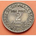 FRANCIA 2 FRANCOS 1937 MORLON EBC LATON FRANCE FRANC KM*886