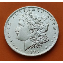 ESTADOS UNIDOS 1 DOLLAR 1886 MORGAN PLATA XF+ KM*110 SILVER