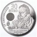ESPAÑA 30 EUROS 2016 IV CENTENARIO DE DON MIGUEL DE CERVANTES MONEDA DE PLATA SC @SI BOLSA BANCO FNMT@