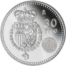 ESPAÑA 30 EUROS 2014 CORONACION y PROCLAMACION COMO NUEVO REY FELIPE VI MONEDA DE PLATA SC EN BOLSA ORIGINAL