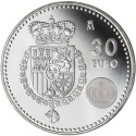 ESPAÑA 30 EUROS 2014 CORONACION y PROCLAMACION COMO NUEVO REY FELIPE VI MONEDA DE PLATA SC EN BOLSA ORIGINAL