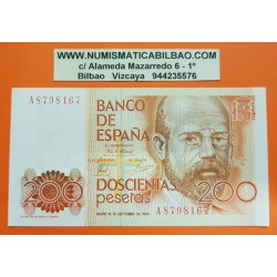 200 PESETAS 1980 LEOPOLDO ALAS CLARIN Sin Serie ESPAÑA SC