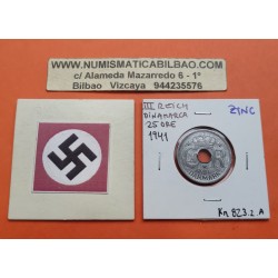 DINAMARCA 25 ORE 1945 KM*823.2 ESCUDO ZINC III REICH NAZI WWII