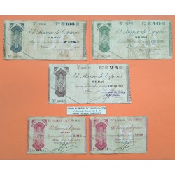 EUSKADI BILBAO 5+25+50+100 PESETAS 1936 EUZKADI MBC (6)