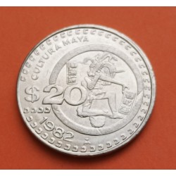 MEXICO 20 PESOS 1982 CULTURA MAYA KM.486 MONEDA DE NICKEL SC- Mejico Mexiko coin