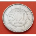 LIBANO 500 LIBRAS 2000 MILENIO y VALOR KM.39 MONEDA DE ACERO EBC Lebanon coin