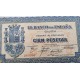 ESPAÑA 100 PESETAS 1937 BANCO DE ESPAÑA GIJON ASTURIAS Sin Serie 280564 Pick S.580 BILLETE MBC+ Marcada doblez GUERRA CIVIL