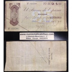 BILBAO 25 PESETAS 1936 BANCO DE VIZCAYA 323708 EUZKADI