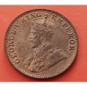 INDIA 1/4 ANNA 1927 Ceca de BOMBAY Rey JORGE V BUSTO KM.512 MONEDA DE BRONCE SC- PATINA One Quarter BRITISH