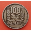 ARGELIA 100 FRANCOS 1952 ALEGORIA KM.92 MONEDA DE NICKEL MBC- @MANCHA@ Algeria Algerie COLONIA DE FRANCIA R/2