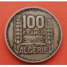 ARGELIA 100 FRANCOS 1952 ALEGORIA KM.92 MONEDA DE NICKEL MBC- @MANCHA@ Algeria Algerie COLONIA DE FRANCIA R/2