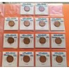 14 monedas x INGLATERRA NUEVO  1 nuevo PENIQUE 1971 / 1985 ESCUDO y REINA KM.935 BRONCE MBC- UK Half Penny coin