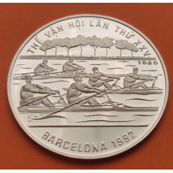 VIETNAM 100 DONG 1989 REMO BARCELONA OLYMPIC GAMES KM.31 MONEDA DE PLATA PROOF Viet-nam silver coin